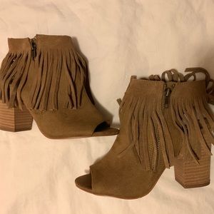 Carlos By Carlos Santana Fringe Ankle Booties